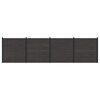 vidaXL zaunset 4 Stk. 699 x 186 cm WPC und Aluminium Schwarz