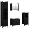 vidaXL Badezimmerschrank-Set 4 stk. Schwarz Eichen-Optik