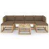 vidaXL 7-tlg. Garten-Lounge-Set mit Kissen Impr&auml;gniertes Kiefernholz