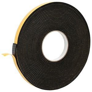vidaXL Selbstklebendes Schaumstoffband Schwarz 20 mm x 10 m CR-Schaum