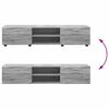 vidaXL TV-Schrankset mit Schubladen Graues Sonoma Holzwerkstoff