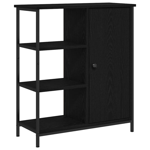 vidaXL Sideboard Schwarz Eichen-Optik 70 x 30 x 80 cm