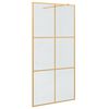 vidaXL Walk-in Duschwand Gold 100 x 195 cm Geh&auml;rtetes Glas