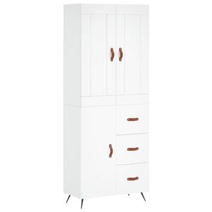 vidaXL Highboard Wei&szlig; 69,5x34x180 cm Holzwerkstoff