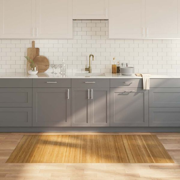 vidaXL Teppich Rechteckig Natur 100x200 cm Bambus