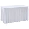 vidaXL 2 St&uuml;ck Stretch-Tischdecken mit Rand Wei&szlig; 243 x 76 x 74 cm