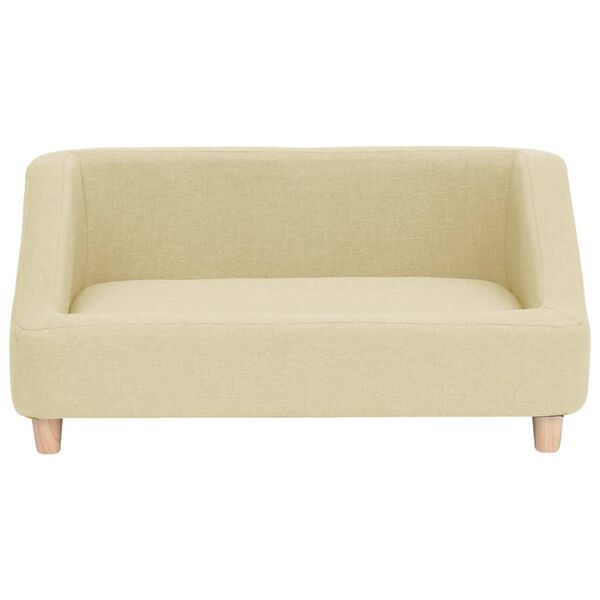 vidaXL Hundesofa Creme 85x50x39 cm Leinen