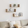 vidaXL Wandregale 3 Stk. Artisan-Eiche 58x18x18 cm Holzwerkstoff