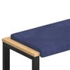 vidaXL Bankkissen Samt Polizeiblau Tiefe 35 cm