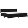vidaXL Boxspringbett mit Matratze Schwarz 200 x 200 cm Stoff