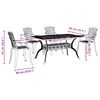 vidaXL 5-tlg. Garten-Essgruppe Weiß Aluminiumguss