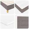 vidaXL Boxspringbett mit Matratze mit Kopfteil Taupe 90 x 200 cm Stoff