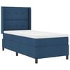 vidaXL LED Boxspringbett mit Kopfteil Blau 100 x 200 cm Stoff