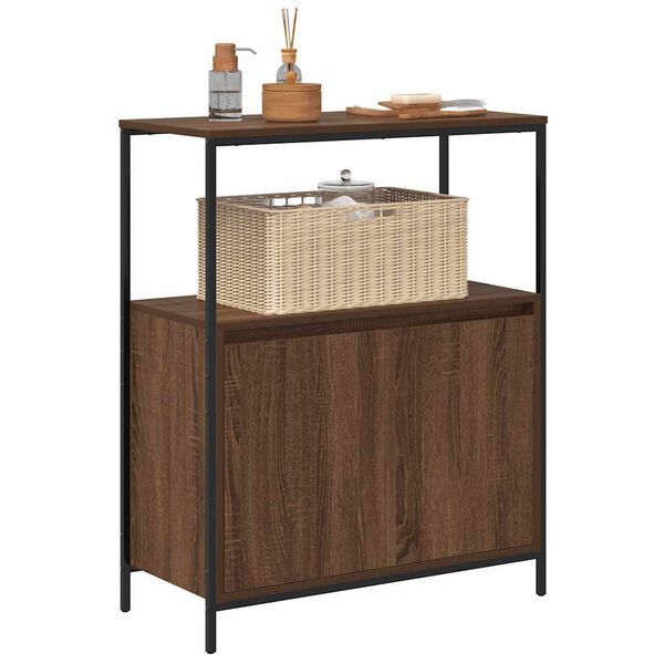 vidaXL Badschrank mit Regalen Braun Eichen-Optik 76,5x35x95 cm