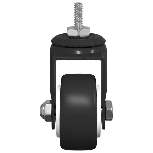 vidaXL Drehrolle 2 pcs Schwarz 40,4 x 40,4 x 19,7 mm Eisen und Nylon