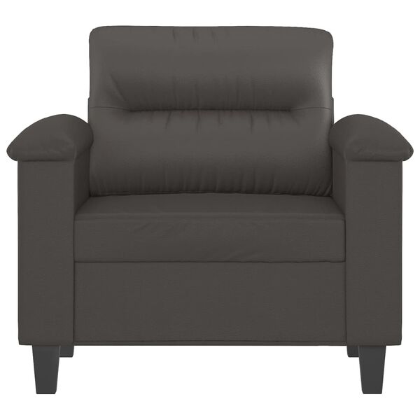 vidaXL Sessel Grau 60 cm Kunstleder