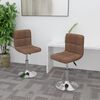 vidaXL Esszimmerstühle 2 Stk. Drehbar Braun Stoff
