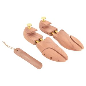 vidaXL Schuhspanner mit Schuhl&ouml;ffel EU 38-39 Massivholz Zeder