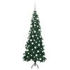 vidaXL Eckiger k&uuml;nstlicher Weihnachtsbaum Gr&uuml;n 180 cm PVC und Metall