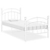 vidaXL Bettgestell Wei&szlig; Metall 100x200 cm