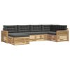 vidaXL Outdoor-Sofagarnitur 6 pcs Wei&szlig; und Anthrazit