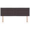 vidaXL LED Kopfteil mit LED-Lichtleisten Dunkelbraun 144 cm Polyester