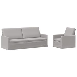 vidaXL Sofa-Set 2 pcs Wolkengrau Stoff