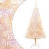 vidaXL K&uuml;nstlicher Weihnachtsbaum Schillernde Spitzen Wei&szlig; 120 cm PVC