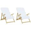 vidaXL Strandt&uuml;cher 2 Stk. Wei&szlig; 60x135 cm Stoff 400 GSM