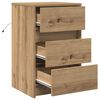 vidaXL Nachttisch Artisan-Eiche 38 x 34 x 61 cm Holzwerkstoff