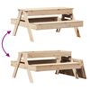 vidaXL Picknicktisch mit Sandkasten für Kinder Massivholz Kiefer