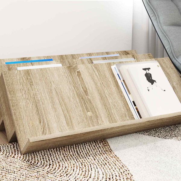 vidaXL Magazinregal Sonoma-Eiche 90 x 53 x 28,5 cm Holzwerkstoff