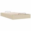 vidaXL Ottoman-Bett ohne Matratze Creme 120x190 cm Stoff