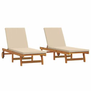 vidaXL Sonnenliege 2 stk. Massivholz Akazie Braun