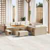 vidaXL Gartensofa-set mit Kissen 13 pcs Beige und Creme
