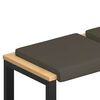vidaXL Bankkissen 2 Stk. Kunstleder Grau Tiefe 35 cm