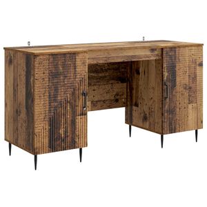 vidaXL Schreibtisch mit Regal Altholz 142,5 x 50 x 75 cm Holzwerkstoff