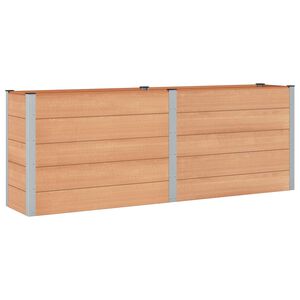 vidaXL Hochbeet Braun 250 x 50 x 91 cm WPC und Aluminium