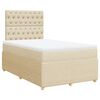 vidaXL Boxspringbett mit Matratze Creme 120x190 cm Stoff