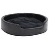 vidaXL Hundebett Schwarz 79x70x19 cm Plüsch und Kunstleder