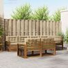 vidaXL Outdoor-Sofagarnitur mit Kissen 7 pcs Natur und Beige