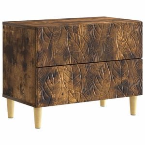 vidaXL Nachttisch Ger&auml;ucherte Eiche 62 x 34,5 x 48 cm Holzwerkstoff