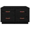 vidaXL Couchtisch Schwarz 80x80x45 cm Massivholz Kiefer