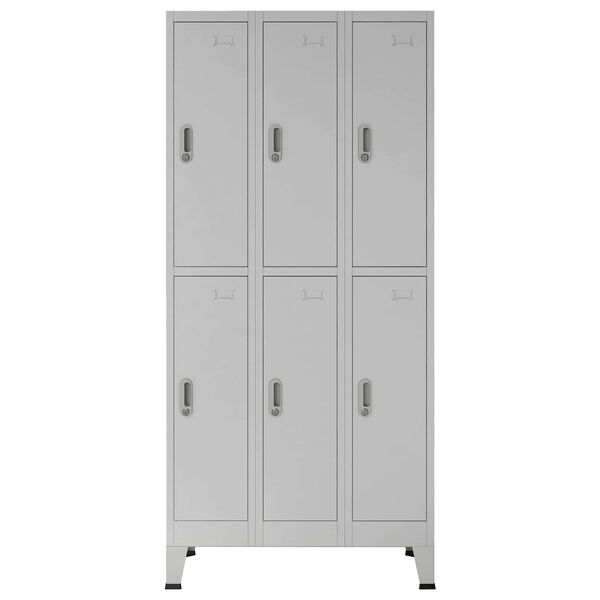 vidaXL Schlie&szlig;fachschrank Grau 45 x 90 x 180 cm