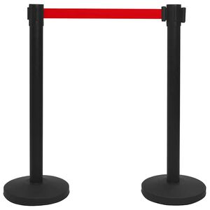 vidaXL Personenleitsystem Stahl Schwarz