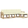 vidaXL Outdoor-Sofagarnitur 5 stk. Wei&szlig; und Creme
