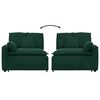 vidaXL Modulares Sofa Endmodul mit Armlehne Kissen Dunkelgr&uuml;n 100 cm