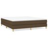 vidaXL Boxspringbett mit Matratze Dunkelbraun 180x200 cm Stoff