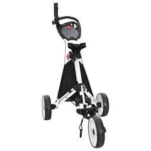 vidaXL Golf-Dolly Schwarz und Wei&szlig; 100 x 69 x 114 cm Aluminium