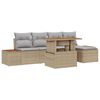 vidaXL Garten Essgruppe mit Kissen 6 pcs Beige und Grau